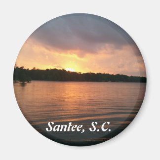 Imán Atardecer sobre el lago Marion Santee SC