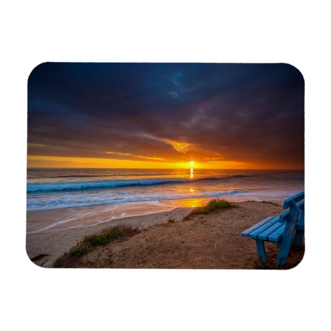 Imán Atardecer sobre el Océano Pacífico (Horizontal)
