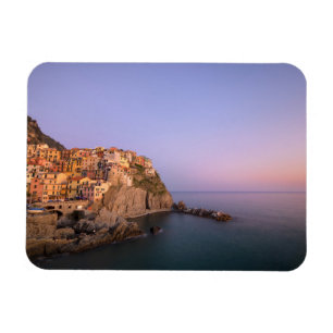 Imán Atardecer sobre el pueblo de Manarola en Cinque Te