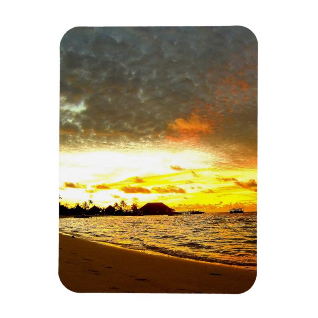 Imán Atardecer sobre las Maldivas (Vertical)