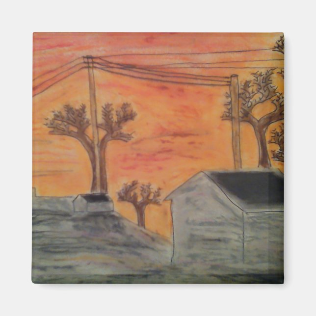 Imán Atardecer y sombras (Frente)