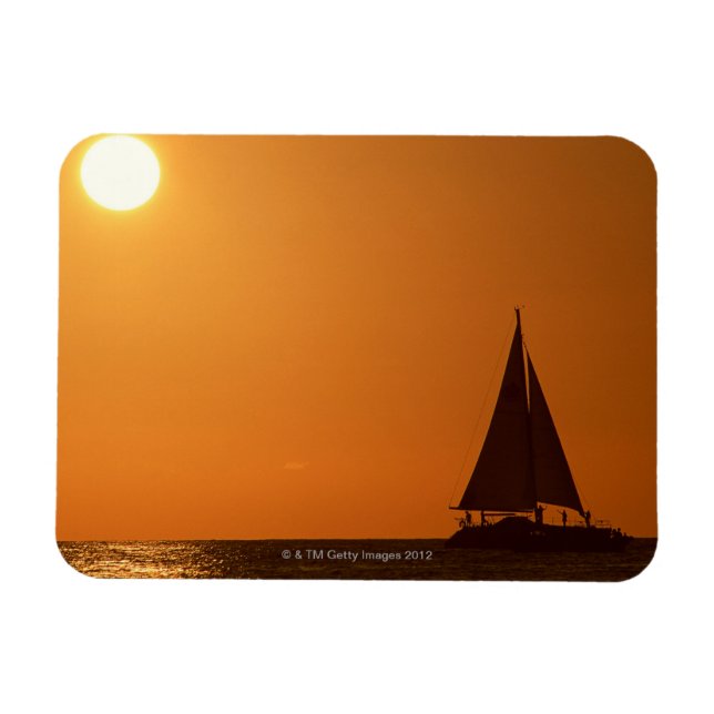 Imán Atardecer y yate (Horizontal)