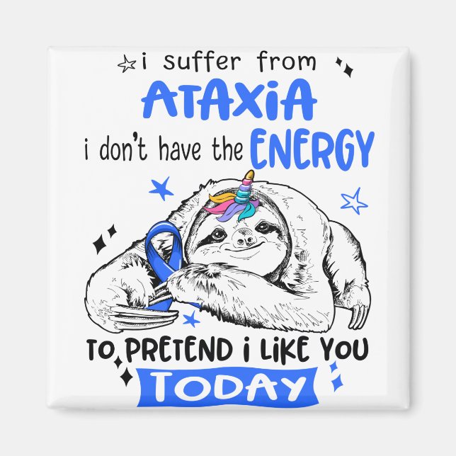 Imán Ataxia Awareness Month Ribbon Gifts (Frente)