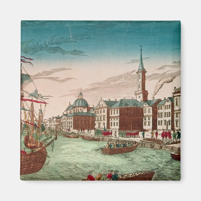 Imán Aterrizaje de tropas inglesas en Nueva York (Frente)