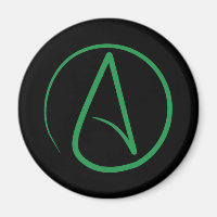 Atheist symbol: Green on black