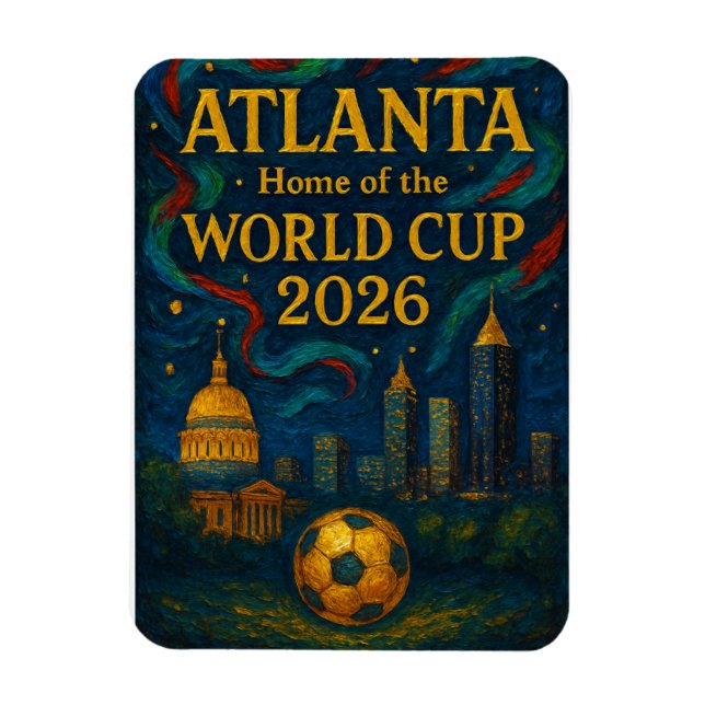Imán Atlanta Football Elegant Artwork 2026  (Vertical)