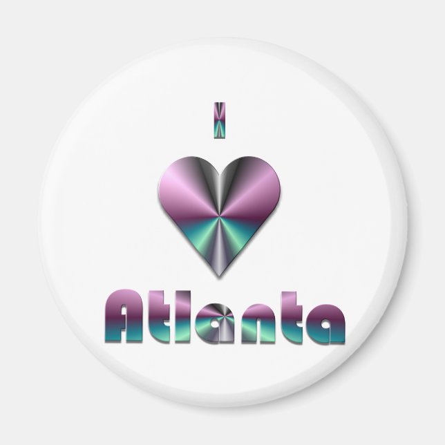 Imán Atlanta — Púrpura y Turquesa (Frente)