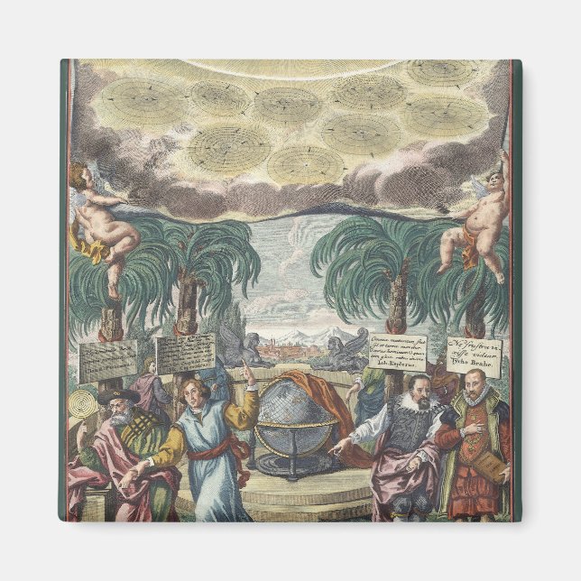 Imán Atlas Coelestis de Doppelmaier, Astronomía de époc (Frente)