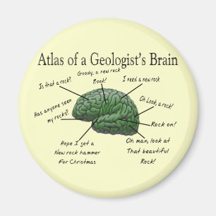 Imán Atlas de los regalos divertidos del cerebro de un