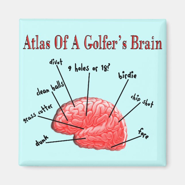 Imán Atlas del cerebro de un golfista (Frente)