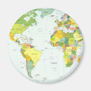 Imán Atlas del País del Mapa Mundial