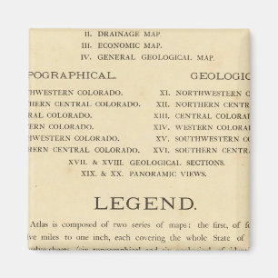 Imán Atlas geológico y geográfico de Colorado
