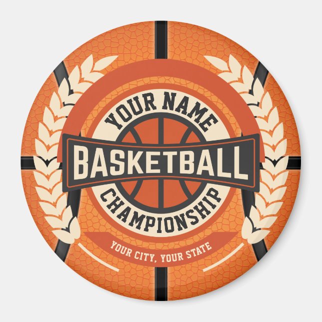 Imán Atleta Personalizado jugador de equipo de balonces (Frente)