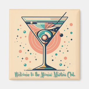 Imán Atomic Martini Club Retro Futurista Era Espacial