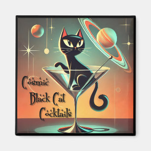 Imán Atómico espacio futurista edad Black Cat Martini