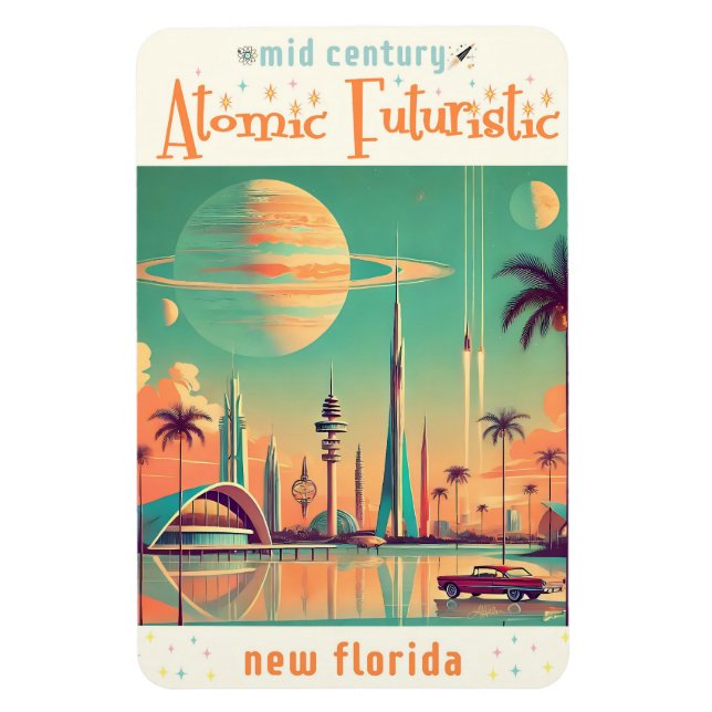 Imán Atómico Futurista Nuevo Florida (Vertical)