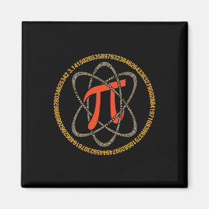 Imán Átomo De Pi - Regalo De Pi Day Y Math Lover