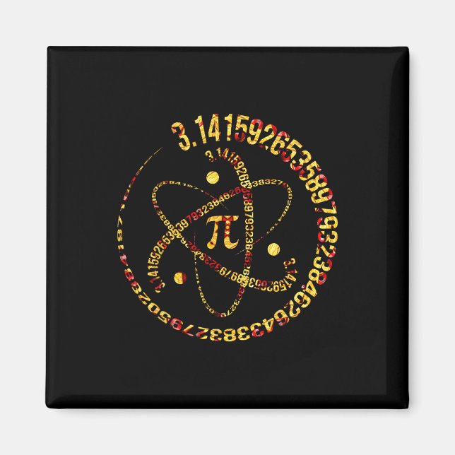 Imán Átomo Pi Day Pi 3.14 Science Math Lover (Frente)