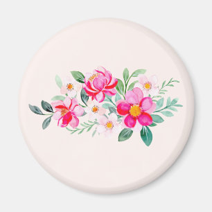 Imán Atractivo Bouquet de flores rosadas de Bonito