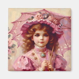 Imán ~ Atractivo Chica de cosechas ~ Parasol ~