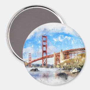 Imán Atractivo pastel del puente Golden Gate en San Fra