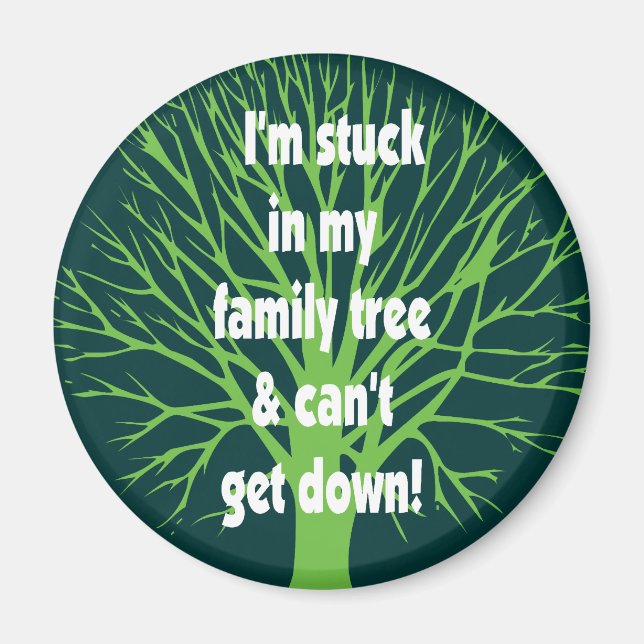 Imán Atrapado En El Árbol De Mi Familia (Frente)