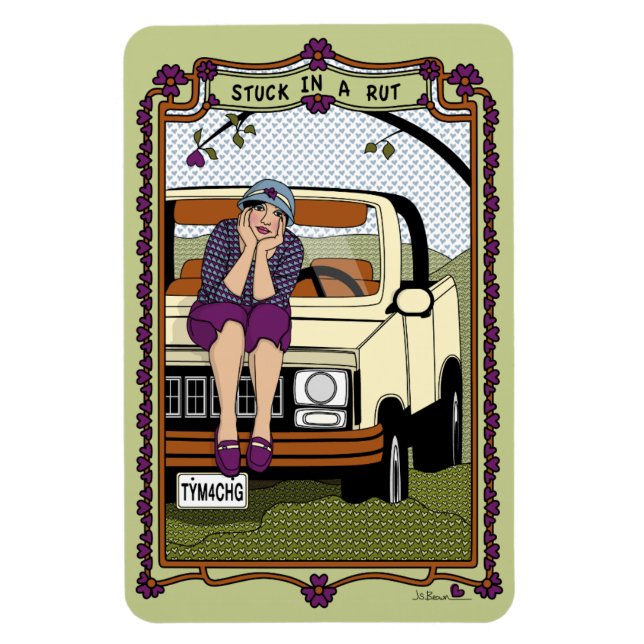 Imán Atrapado en un refrigerador Rut_A_4x6 (Vertical)