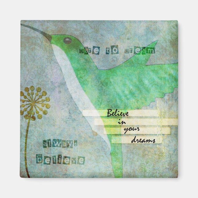 Imán Atrévete a soñar con Hummingbird (Frente)