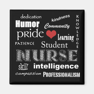 Imán Atributos del Orgullo de Enfermería Estudiantil-Bl