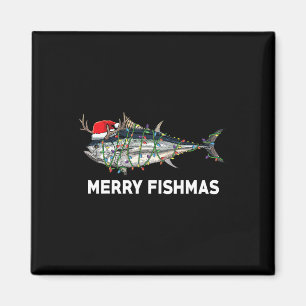 Imán Atun divertido Navidad Santa Claus Navidades Pesca