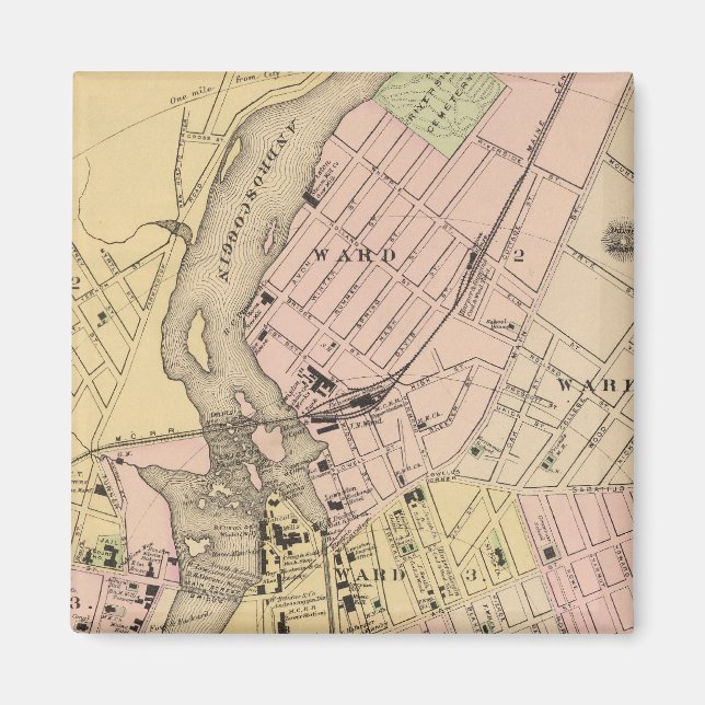Imán Auburn, Mapa de Lewiston (Frente)