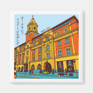 Imán Auckland Ferry Building Pop Art Retro Magnet