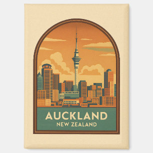 Imán Auckland New Zealand City Retro