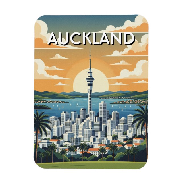 Imán Auckland New Zealand Postcard (Vertical)