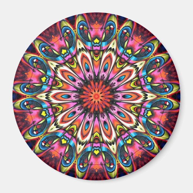 Imán Audaz Buzz Kaleidoscope Mandala (Frente)