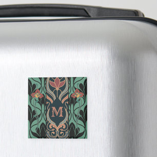 Imán Audaz monograma maximalista Art Nouveau