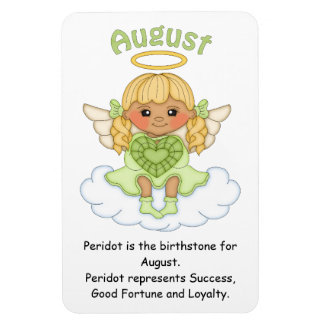 Imán August Birthstone Angel Blonde Premium Magnet