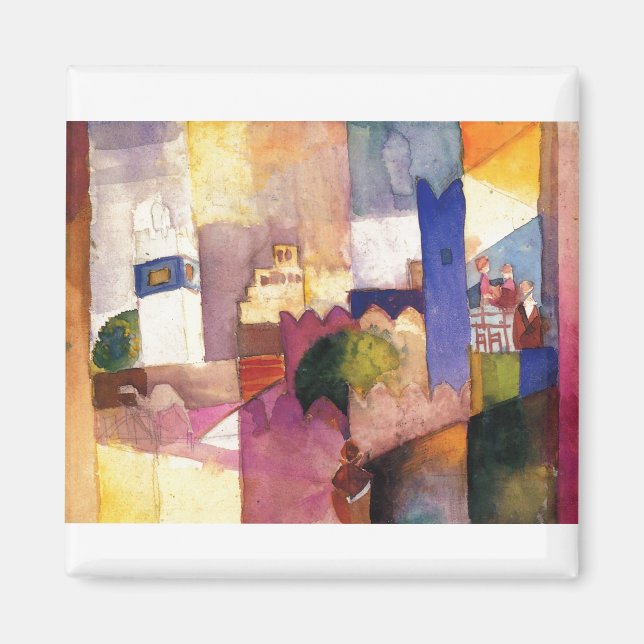 Imán August Macke - Kairouan (III) 1914 Acuarela (Frente)