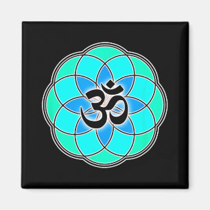 Imán Aum Sign Yoga Meditación Semilla De Vida Flor De L