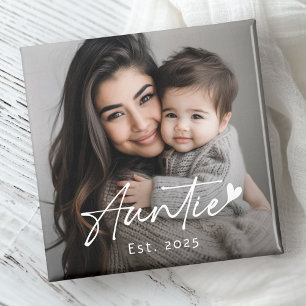Imán Auntie Est año escritura manuscrita corazón