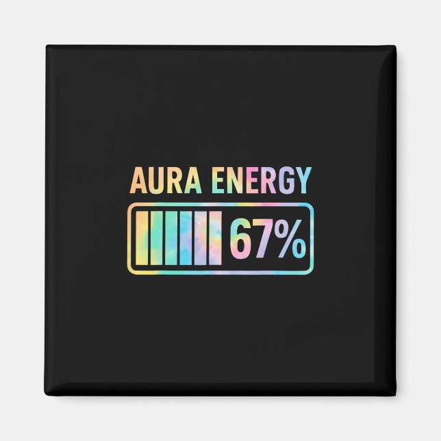 Imán Aura Energy 67 Divertido Seis Memes Gen Alpha Slan (Frente)