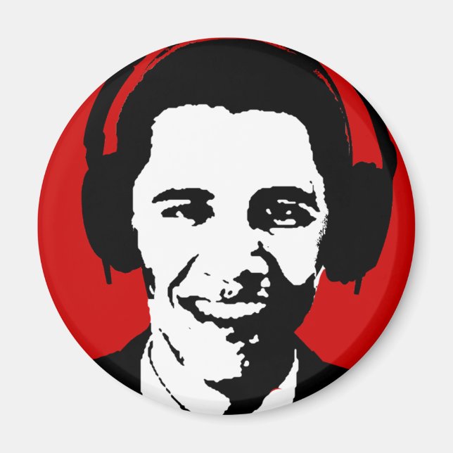 Imán Auriculares Barack Obama (Frente)