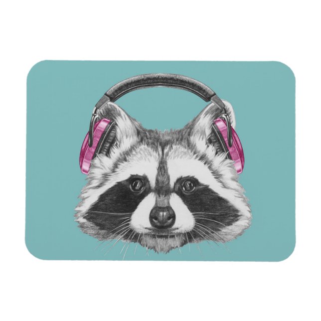 Imán Auriculares Raccoon (Horizontal)