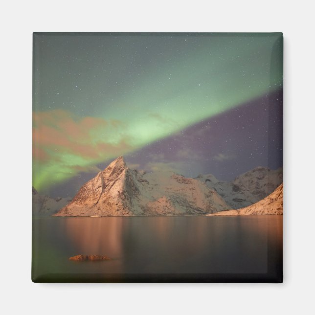 Imán Aurora boreal, luces polares (Frente)