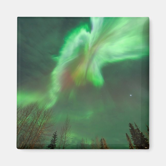 Imán Aurora Boreal Luz del Norte | Fairbanks (Frente)