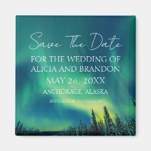 Imán Aurora Borealis Boda Magnet