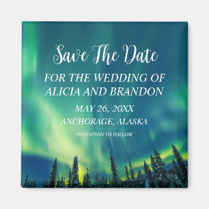 Imán Aurora Borealis Boda Magnet