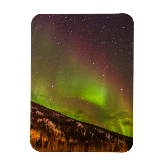 Imán Aurora Borealis | Montañas Fairbanks Alaska (Vertical)