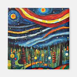Imán Aurora sobre el bosque