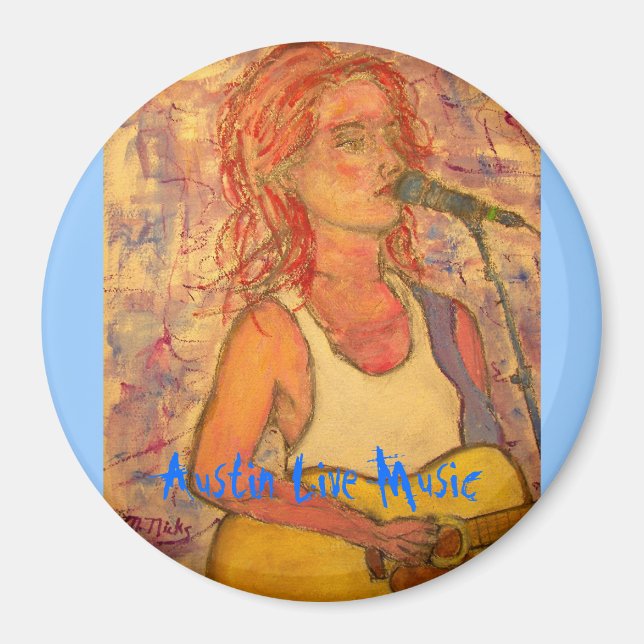 Imán Austin Live Music Chica (Frente)